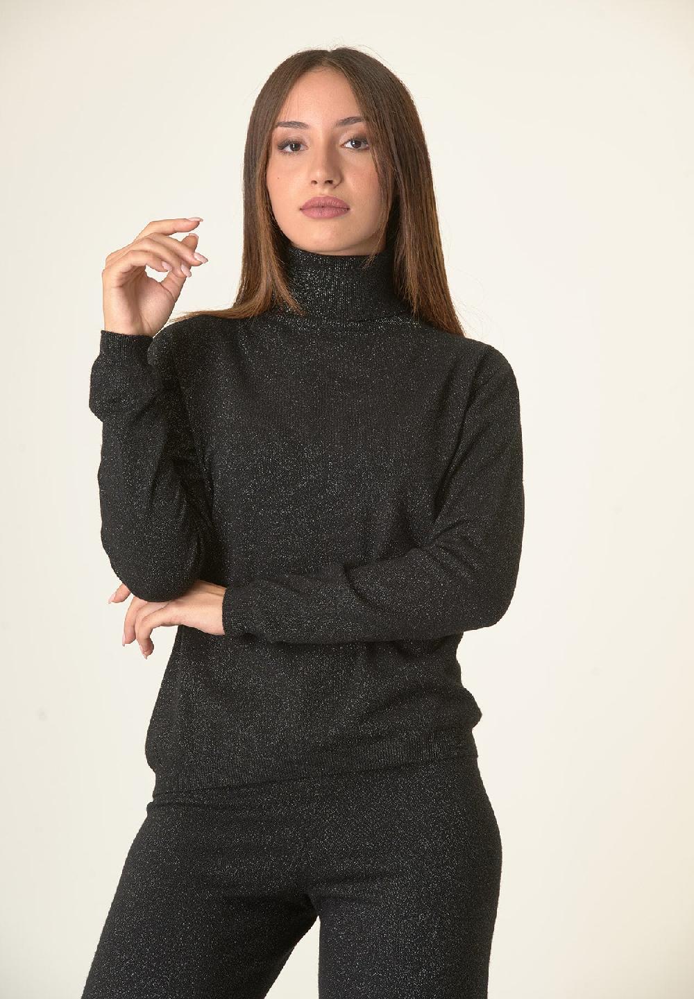 Angelico Dolcevita nero lurex Offerta San Valentino