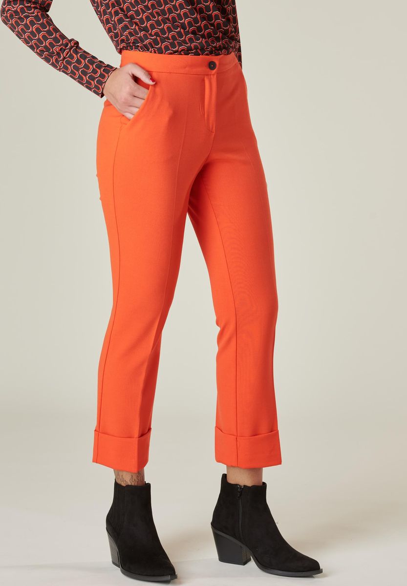 Angelico Pantalone arancio fondo bordo alto