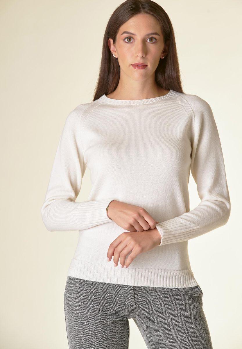 Angelico Maglia panna girocollo raglan Lana-Gatto Offerta migliore