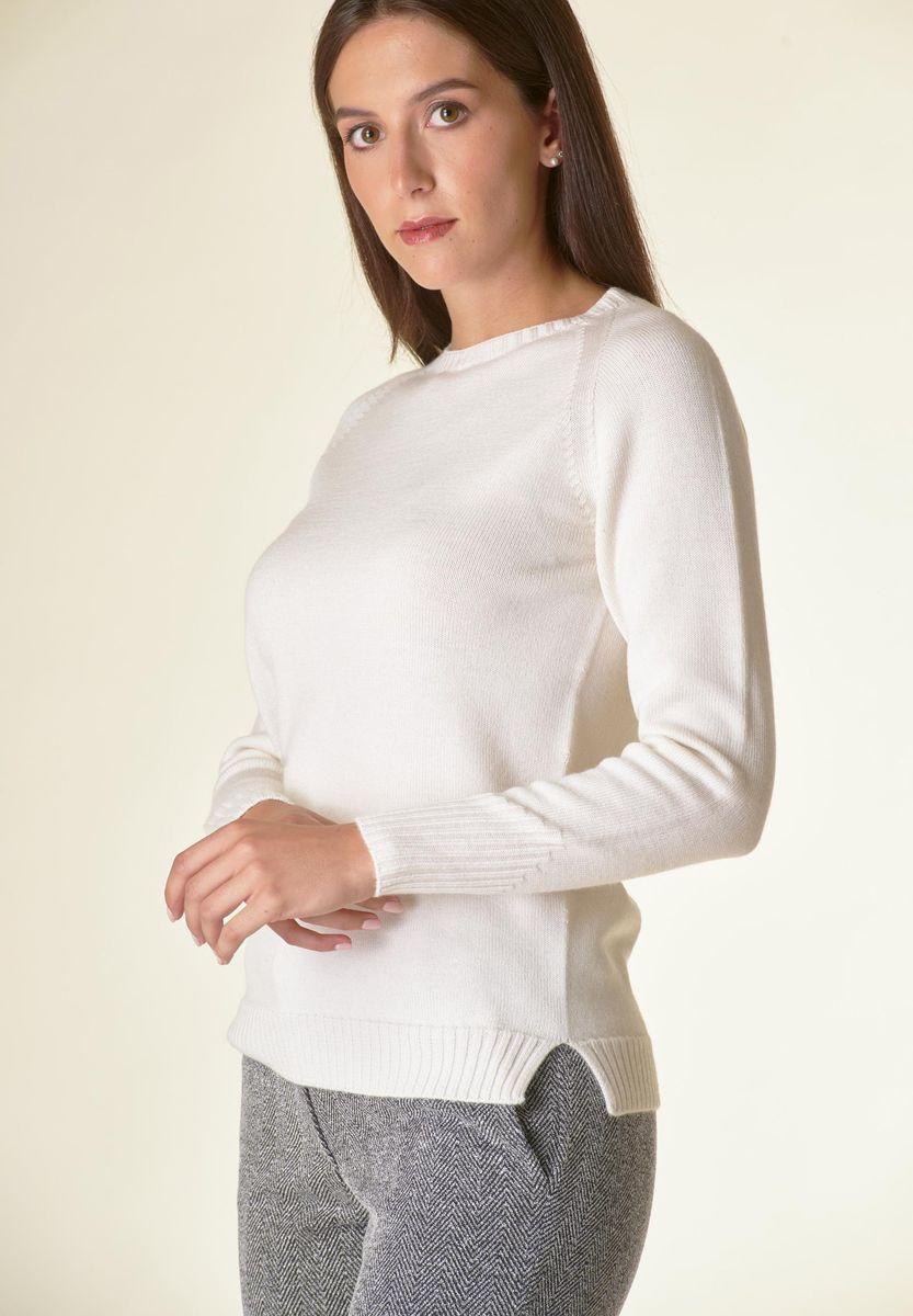 Angelico Maglia panna girocollo raglan Lana-Gatto Offerta migliore