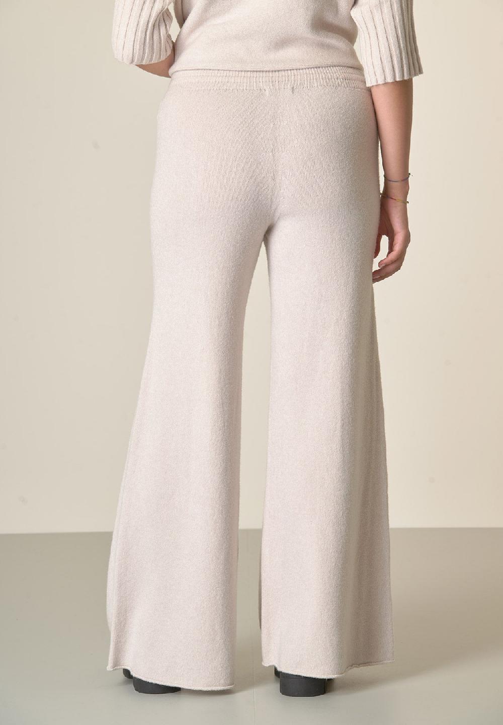Angelico Pantalone avorio in maglia con coulisse Nuovi prodotti