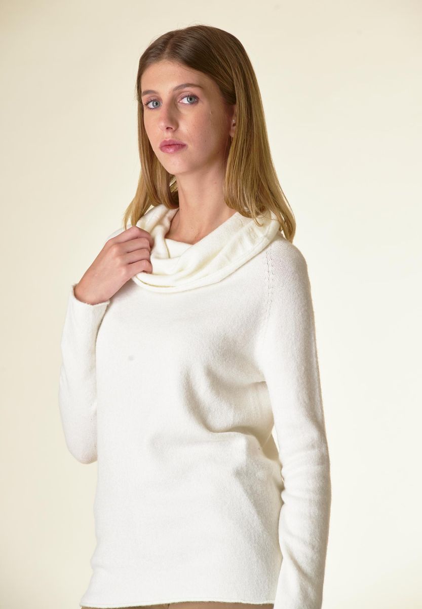 Angelico Maglia panna collo anello viscosa soft Comprane uno, ottenene uno gratis