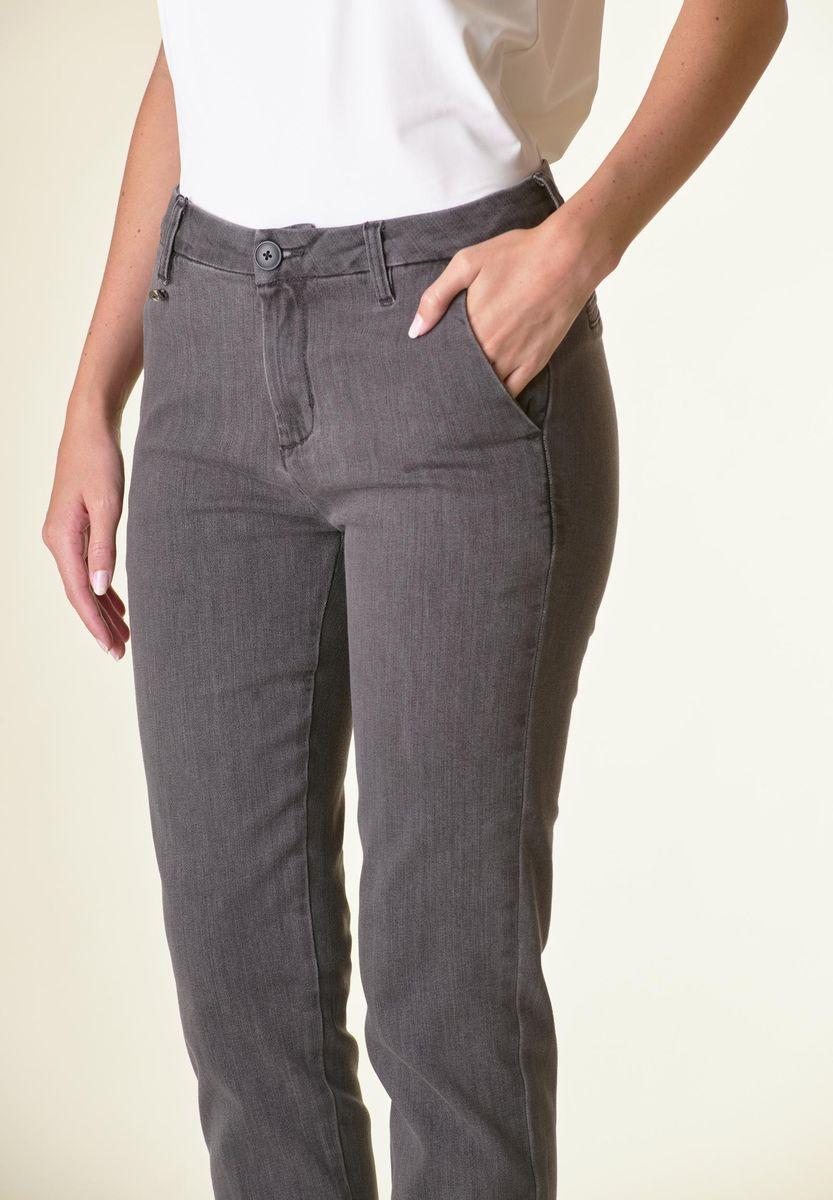 Angelico Jeans grigio sigaretta tasche america Enormi risparmi