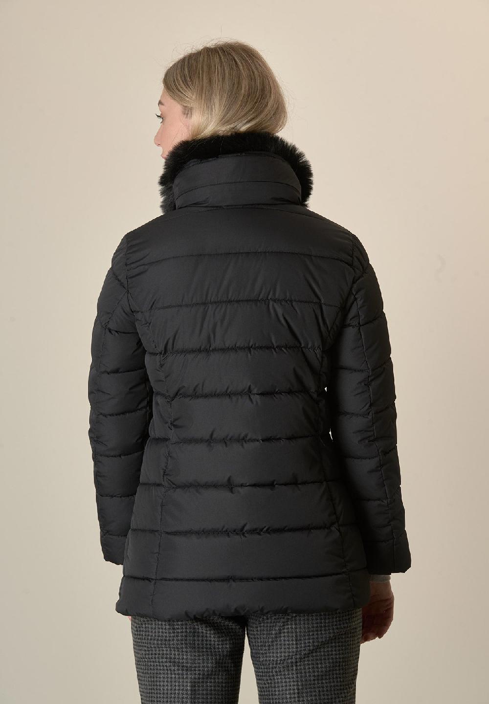 Angelico Piumino nero pelliccia staccabile Super Saving Price