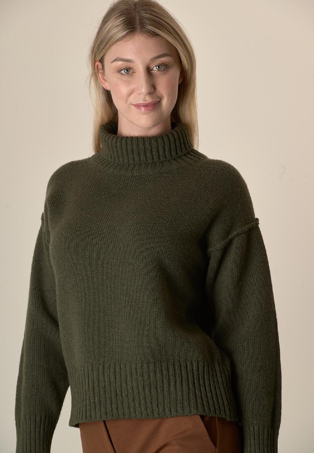 Angelico Dolcevita verdone misto cashmere Ultimo giorno