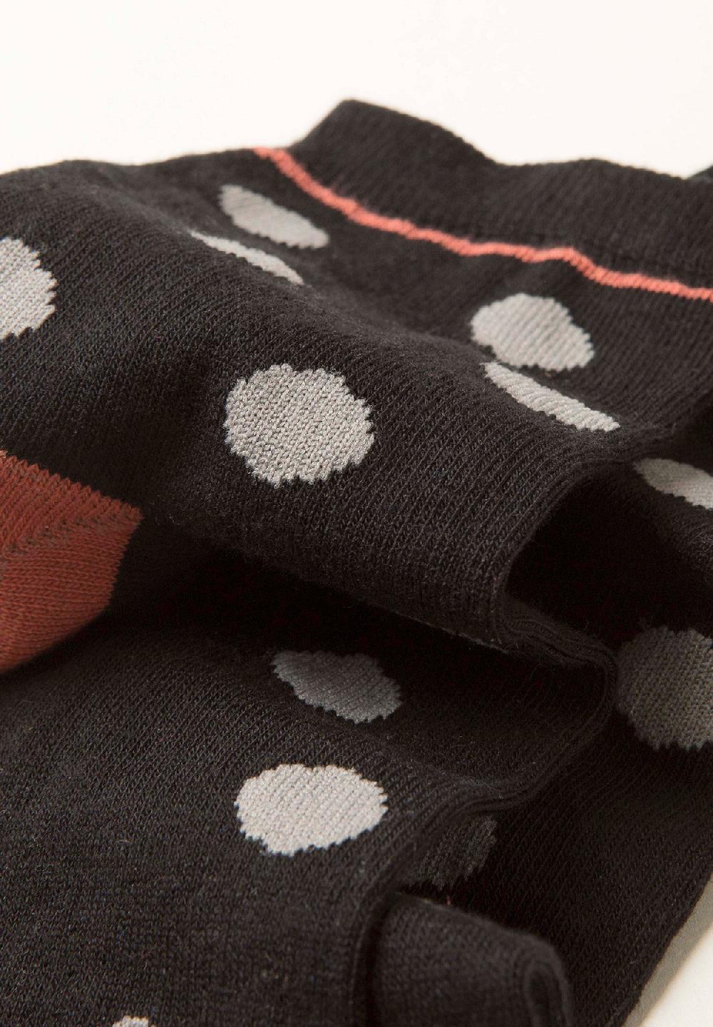 Angelico Calzino nero pois misto cotone Italia
