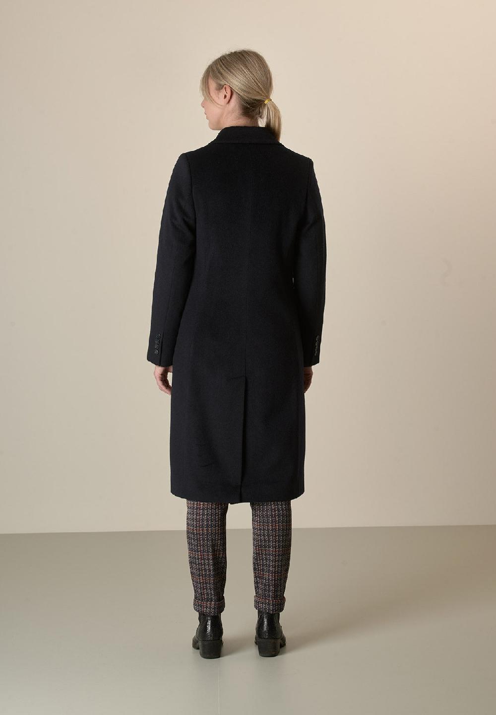 Angelico Cappotto blu navy doppiopetto lana cashmere Soddisfazione Garantita