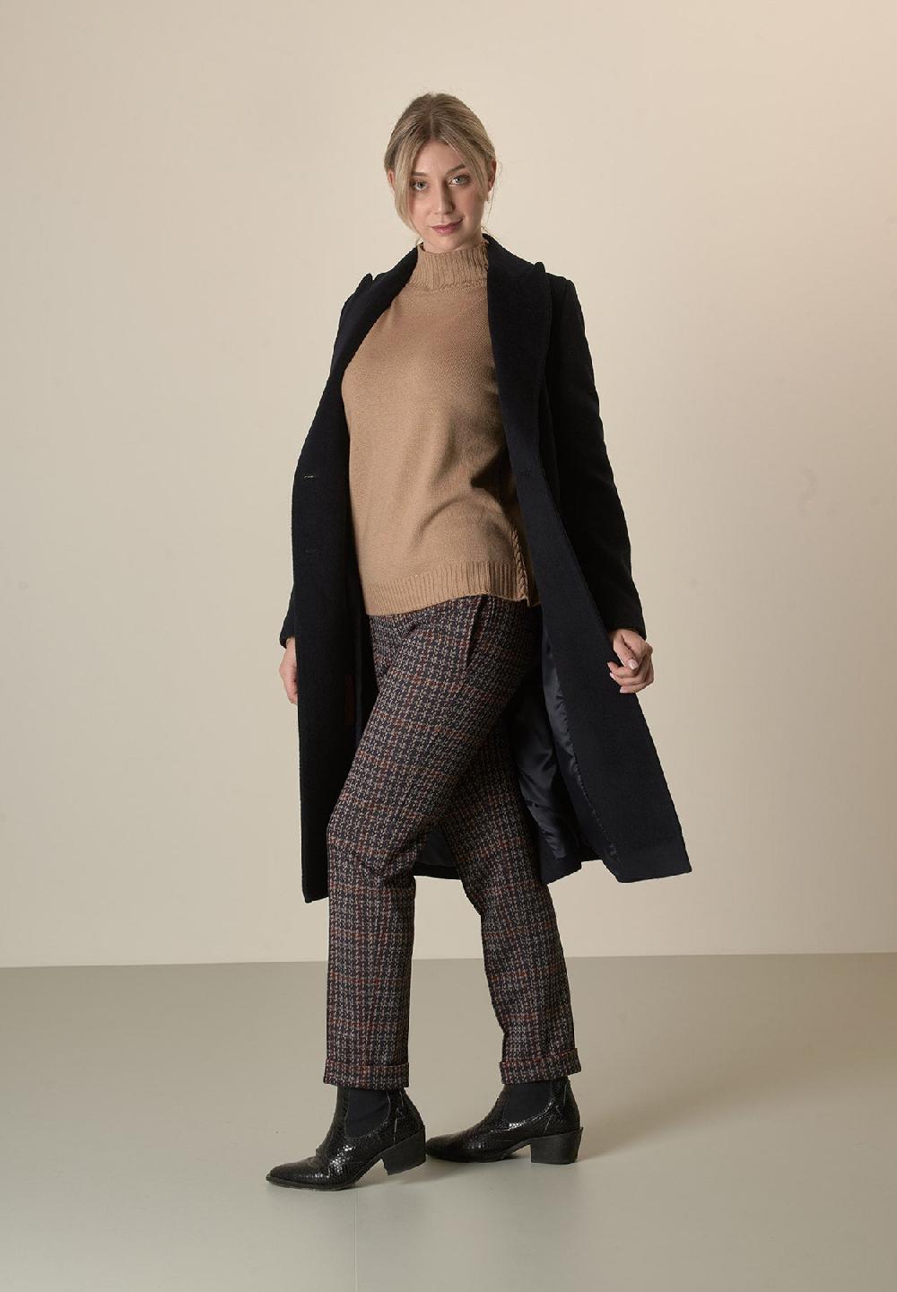Angelico Cappotto blu navy doppiopetto lana cashmere Soddisfazione Garantita