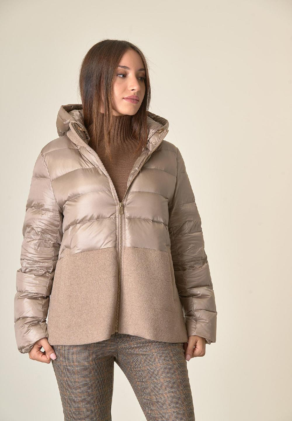 Angelico Piumino beige bi-tessuto corto Promozione Limitata