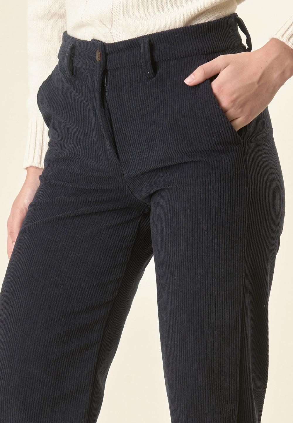 Angelico Pantalone blu velluto palazzo Novità