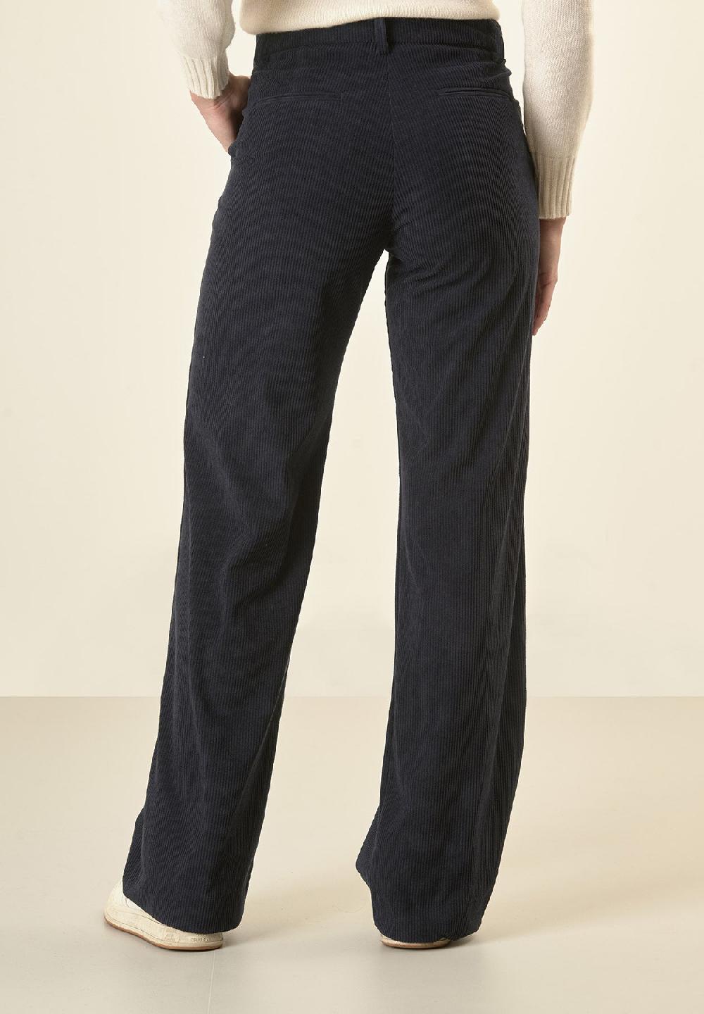 Angelico Pantalone blu velluto palazzo Novità