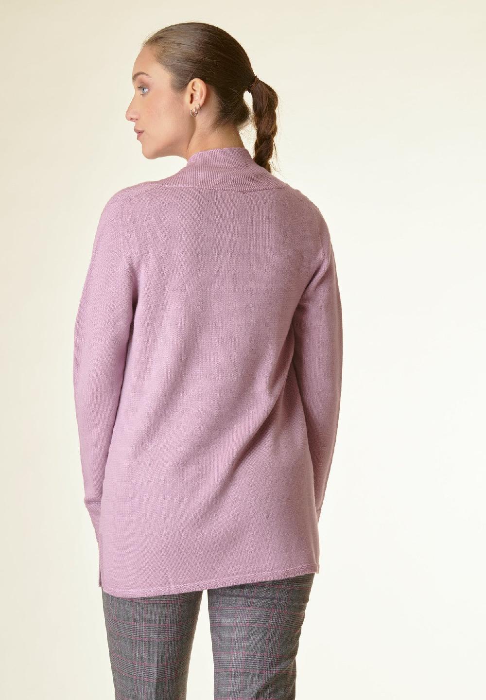Angelico Cardigan rosa collo a scialle Offerta