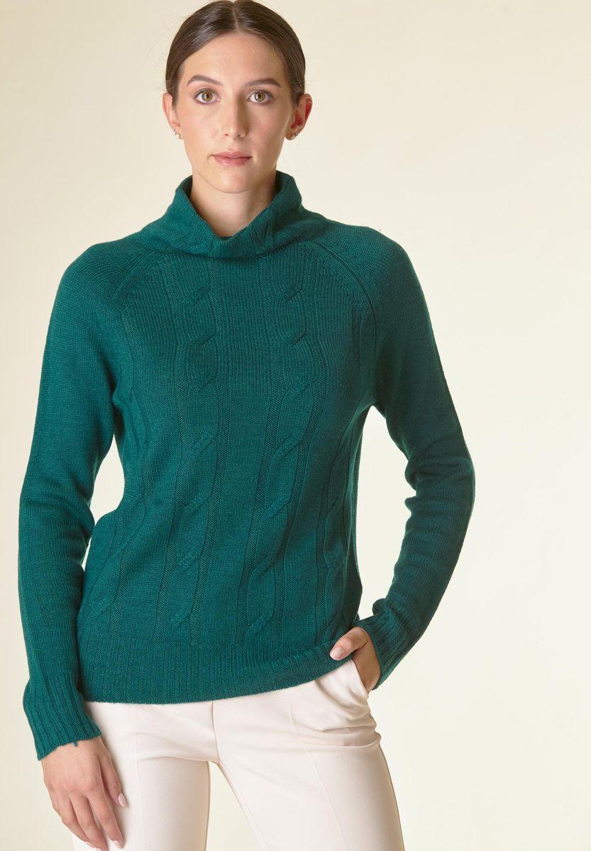 Angelico Lupetto verdone motivo trecce raglan Saldi Di Fabbrica