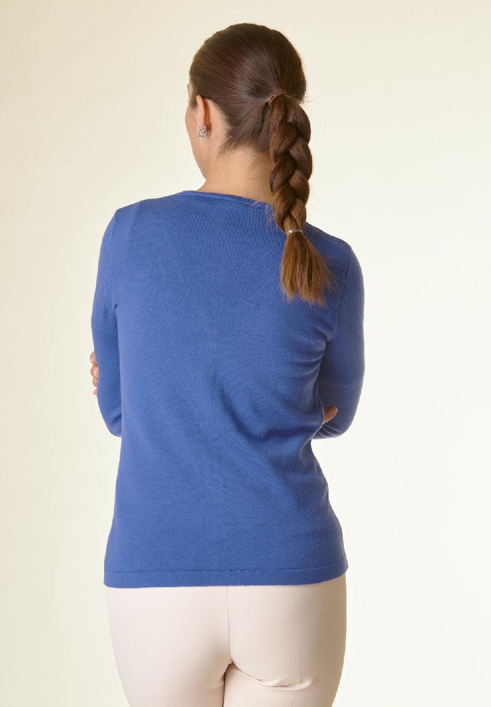 Angelico Cardigan bluette lana merinos Vendite Flash