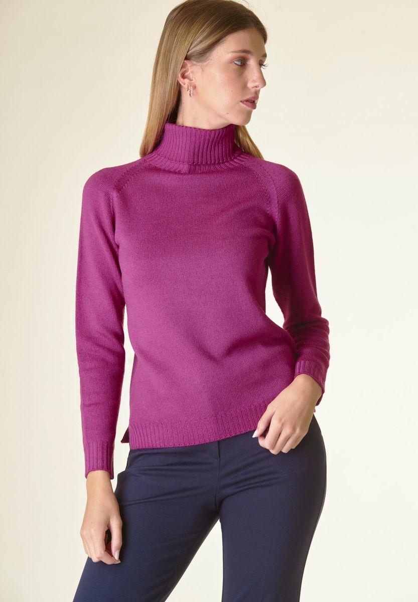 Angelico Dolcevita ciclamino merino Lana Gatto In Saldo