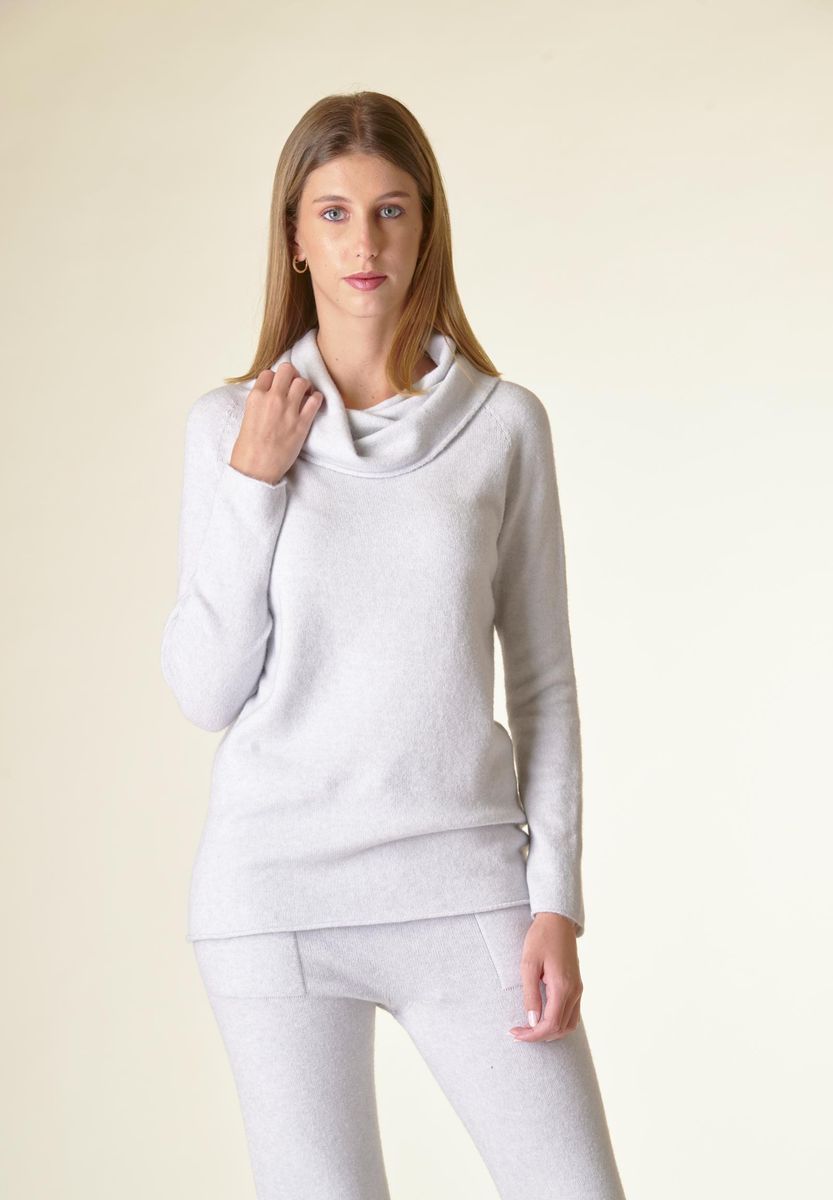 Angelico Maglia perla collo anello viscosa soft Moda