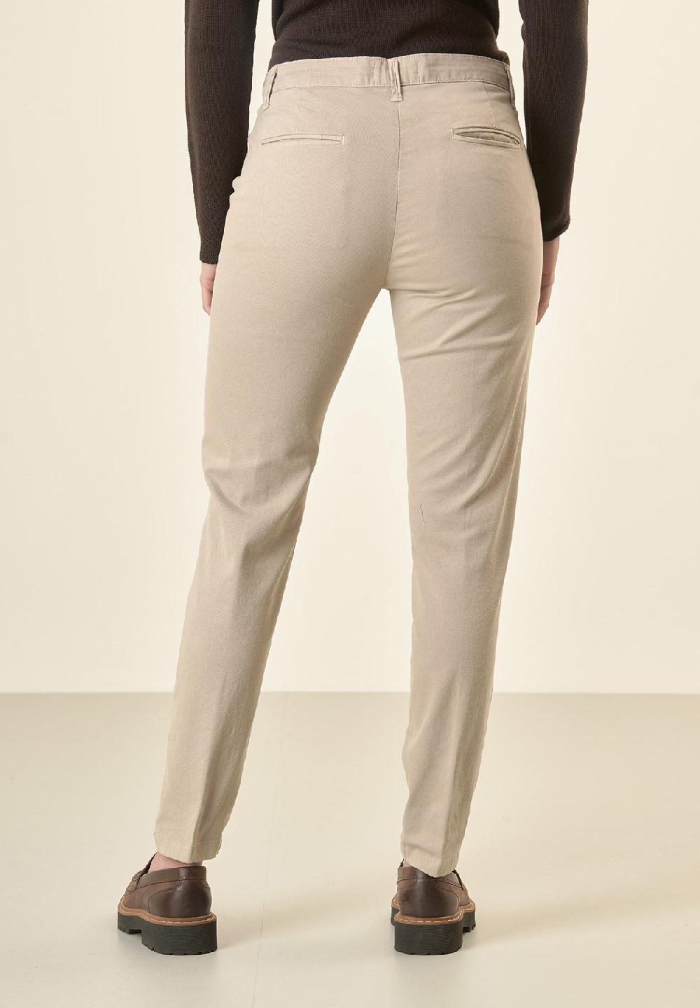 Angelico Pantalone beige chinos cotone stretch Vendite stagionali