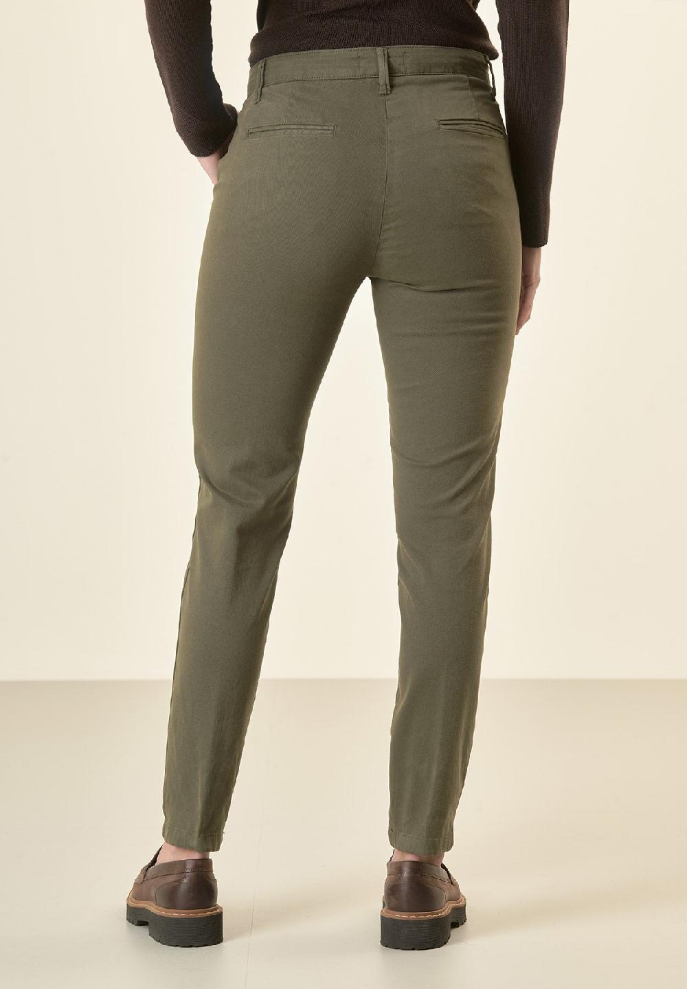 Angelico Pantalone verde chinos cotone stretch Black Friday