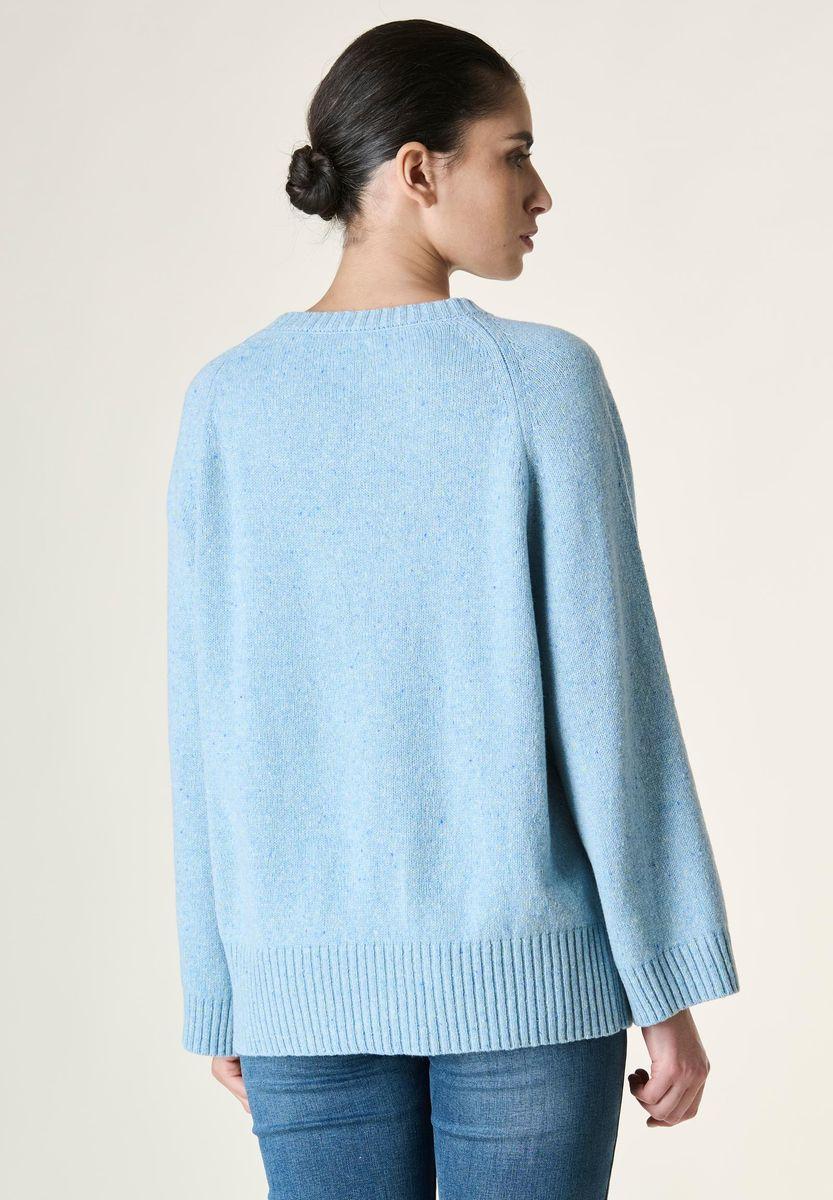 Angelico Maglia azzurra melange raglan Offerta Anniversario