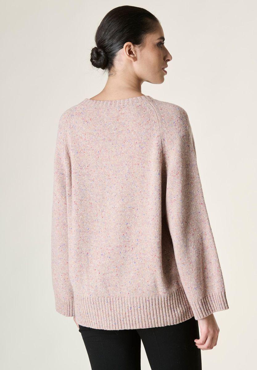 Angelico Maglia rosa antico melange raglan Offerta migliore